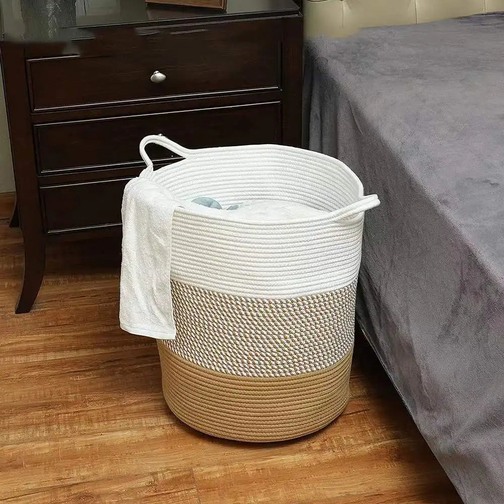 Thick Heavy Cotton Rope Laundry Bucket