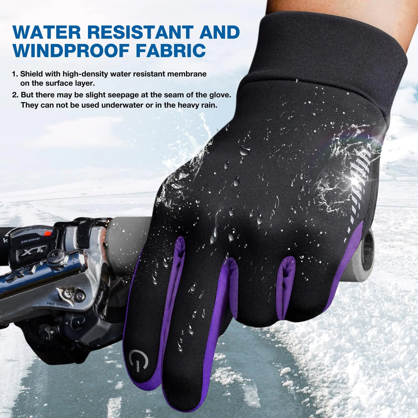 SIMARI Touch Screen Winter Sport Gloves - Thermal, Majestic Small