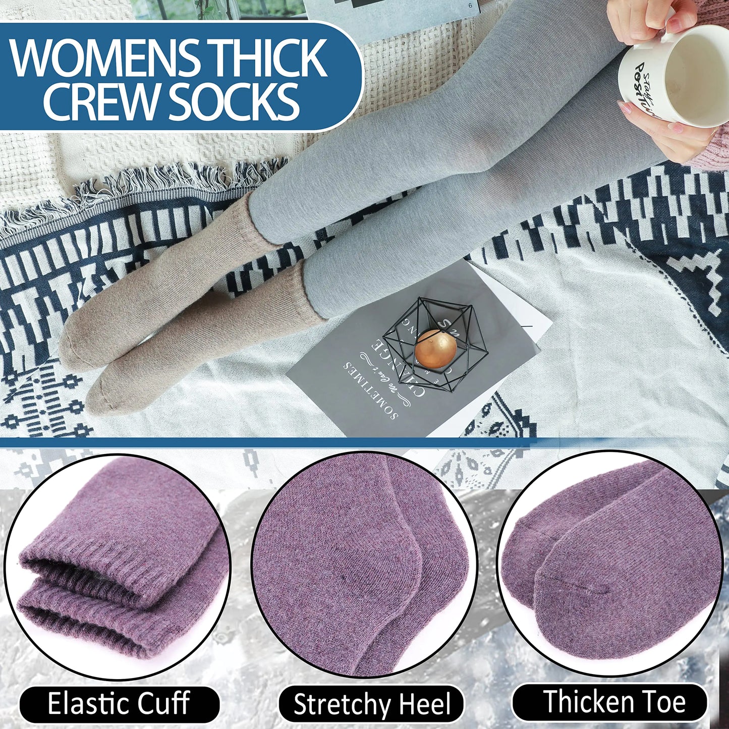 5 Pairs Thermal Socks