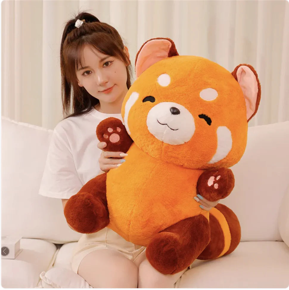 Celebrity-Inspired Raccoon Plush Doll - Realistic Simulation