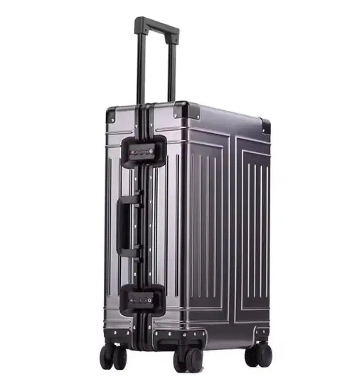 All-Aluminum Rolling Travel Suitcase High-Quality Men's Luggage