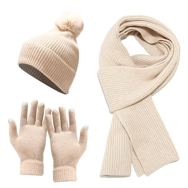 Cozy Winter 3 In 1 Scarf, Beany And Gloves Set