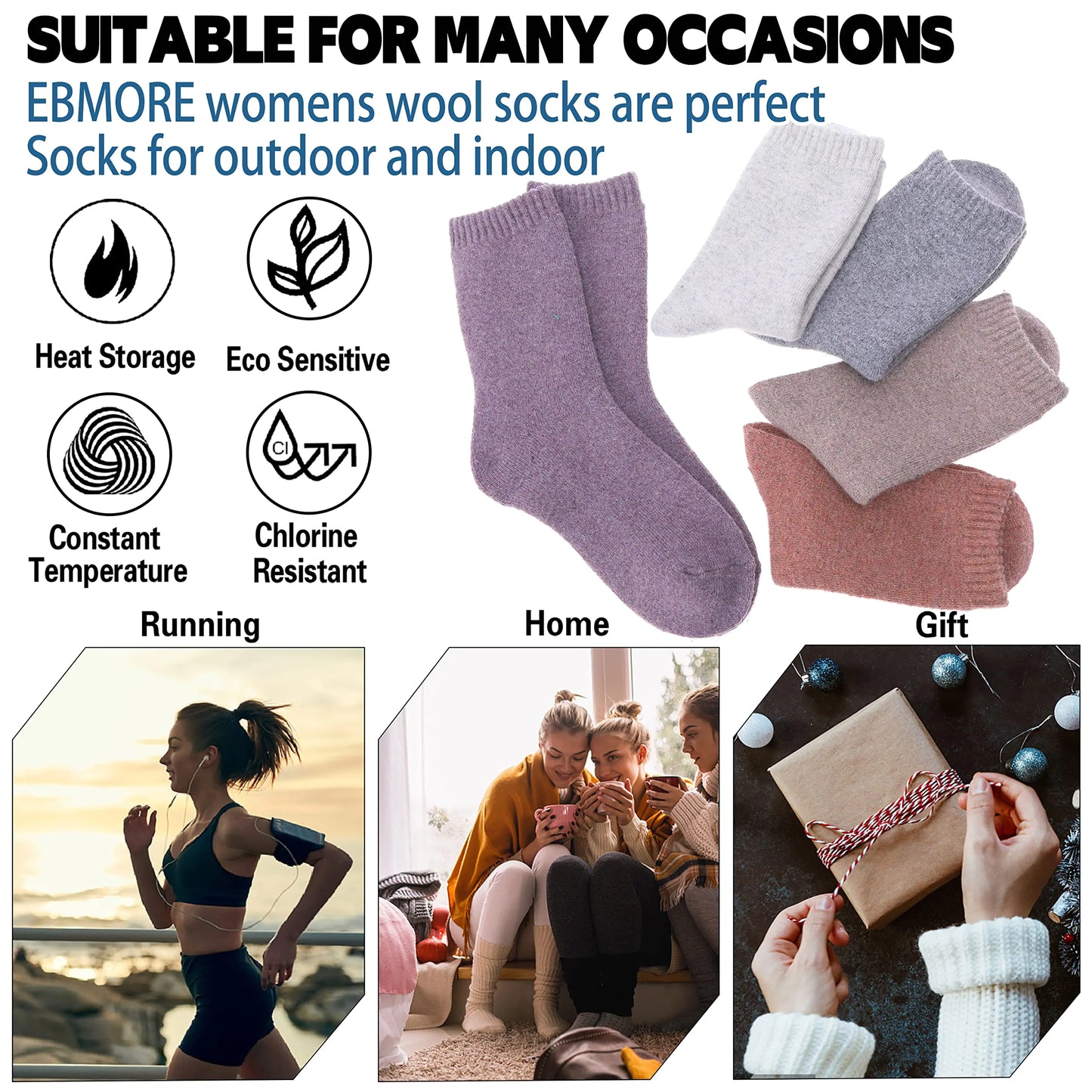 5 Pairs Thermal Socks