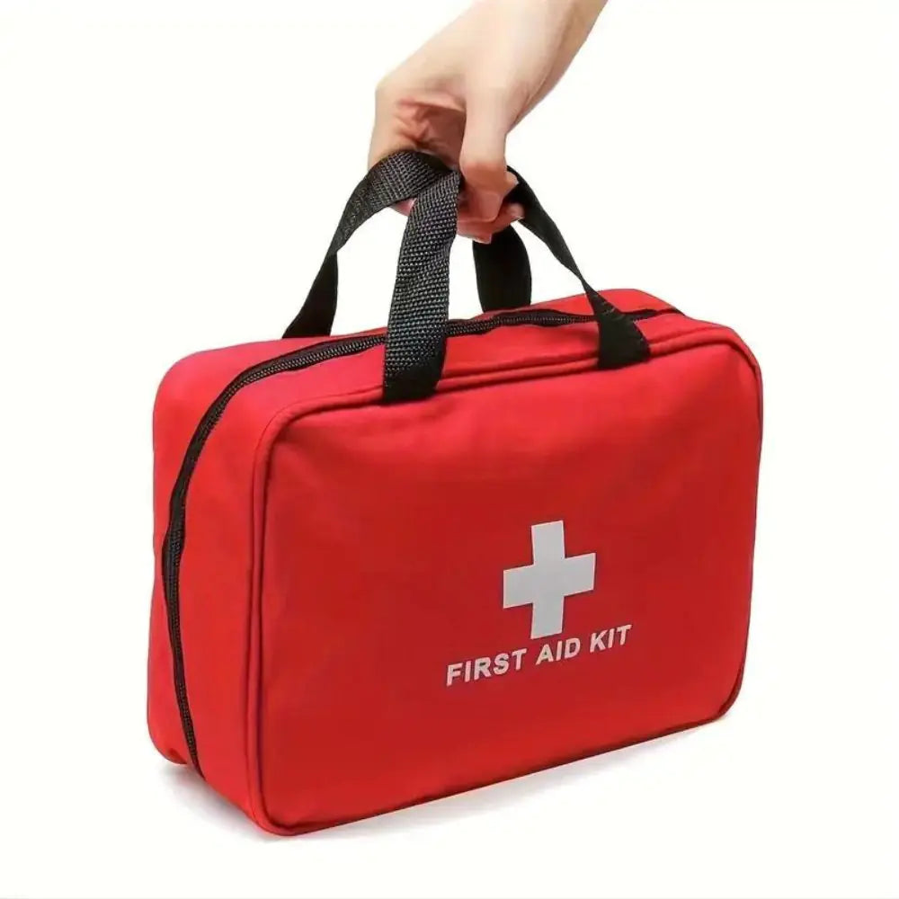 173pcs Large First Aid Kit: Portable Bag For Outdoor Hunting, Hiking, Camping And More - Including Emergency Supplies!