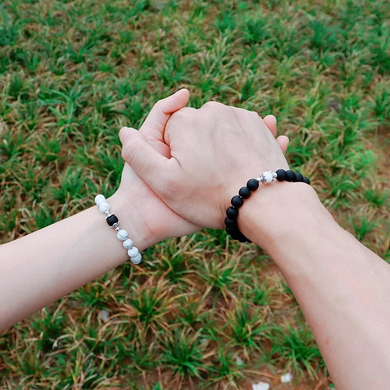 Vintage Stone Magnet Couple Bracelet