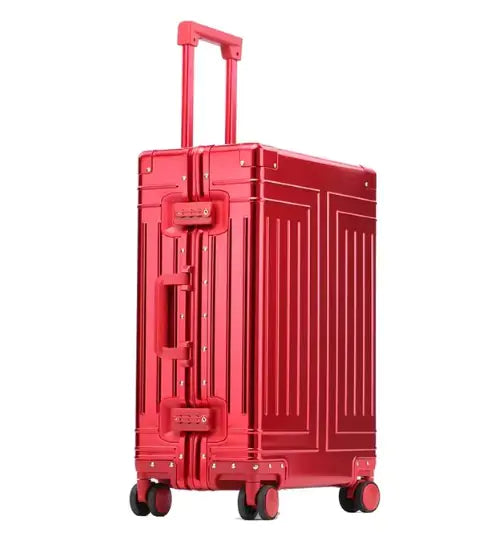 All-Aluminum Rolling Travel Suitcase High-Quality Men's Luggage